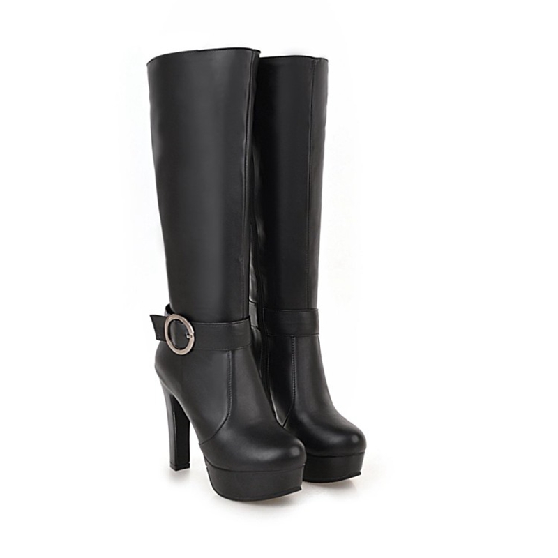 Zip Up Boots Short - Stivali alti al ginocchio Donna Moda
