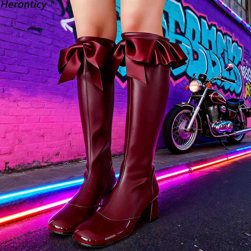 Zip Up Boots Short - Heronticy Stivali in pelle al ginocchio