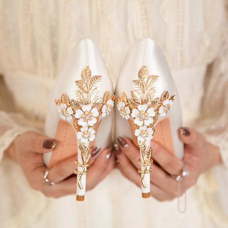 Women Shoes Ysl - Scarpe da sposa in cristallo con