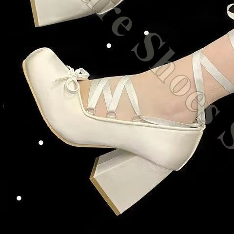 Ribbon Tie Heel - Scarpe da ballo da donna Y2K