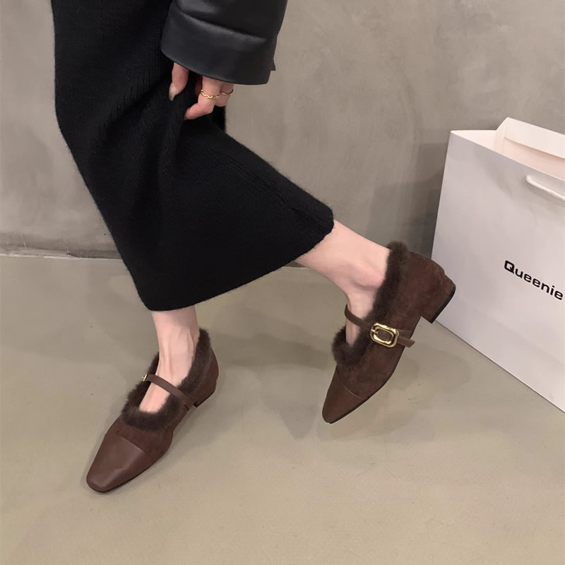 Women'S Shoes Casual Sneakers - Mocassini Scarpe di pelliccia Donna Comodo