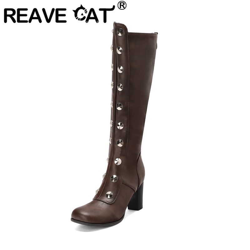 Zip Up Boots Short - REAVE CAT Stivali alti al ginocchio