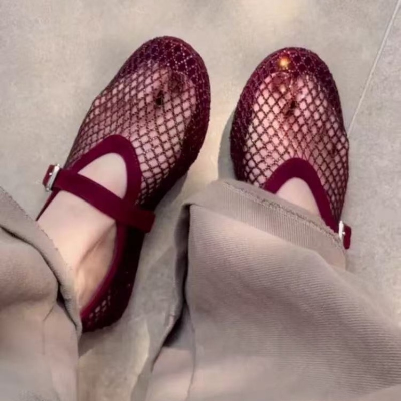 Slingback Pumps Women - Sandali Baotou con strass intagliati da