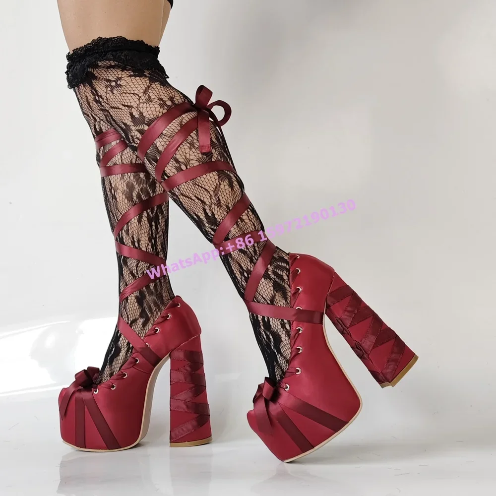 Décolleté con plateau in nastr - Ribbon Tie Heel recensione e prezzo