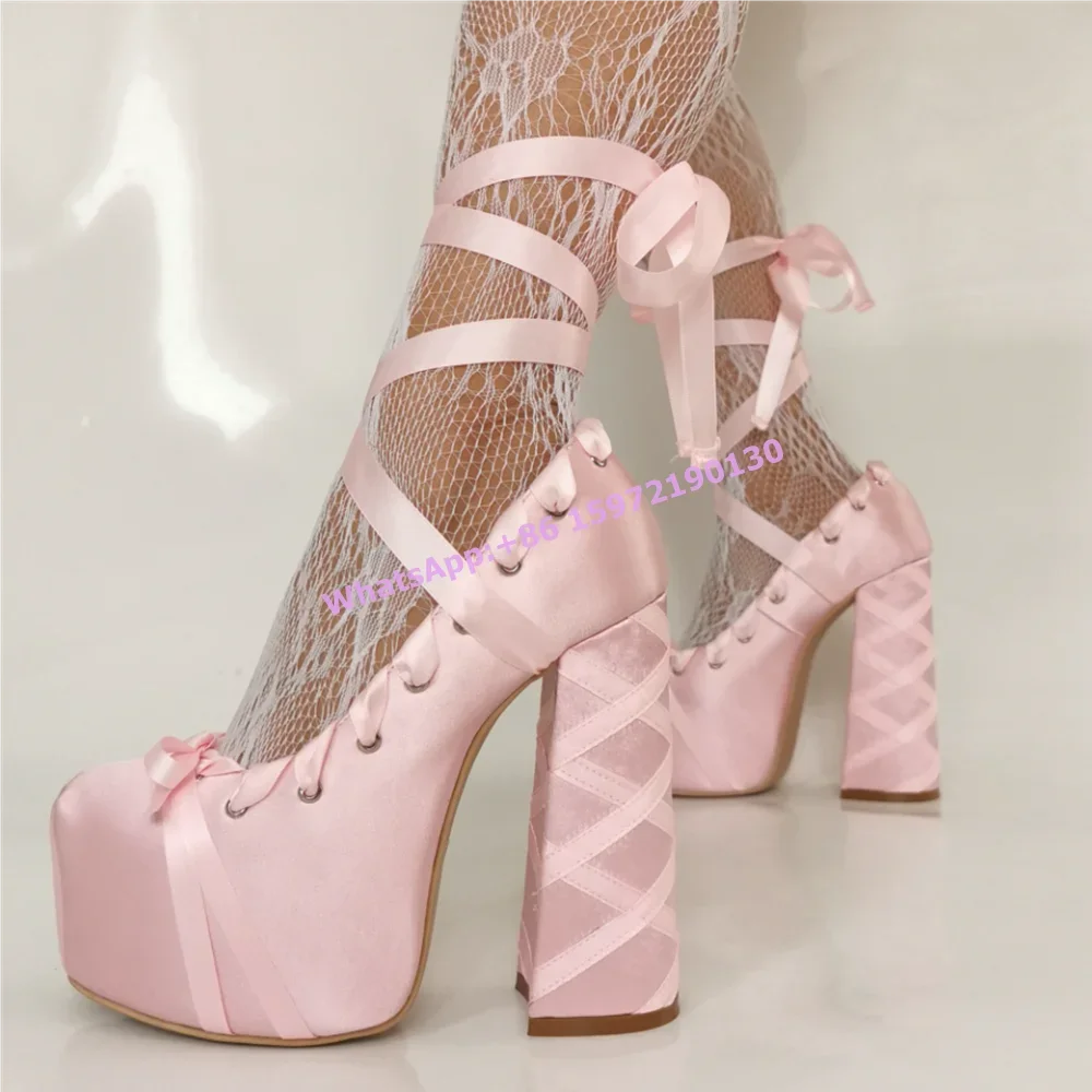 Décolleté con plateau in nastr - Ribbon Tie Heel recensione e prezzo