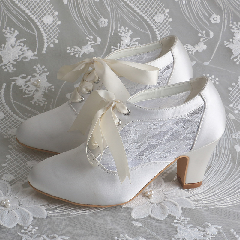 Scarpe da sposa con tacco larg - Ribbon Tie Heel recensione e prezzo